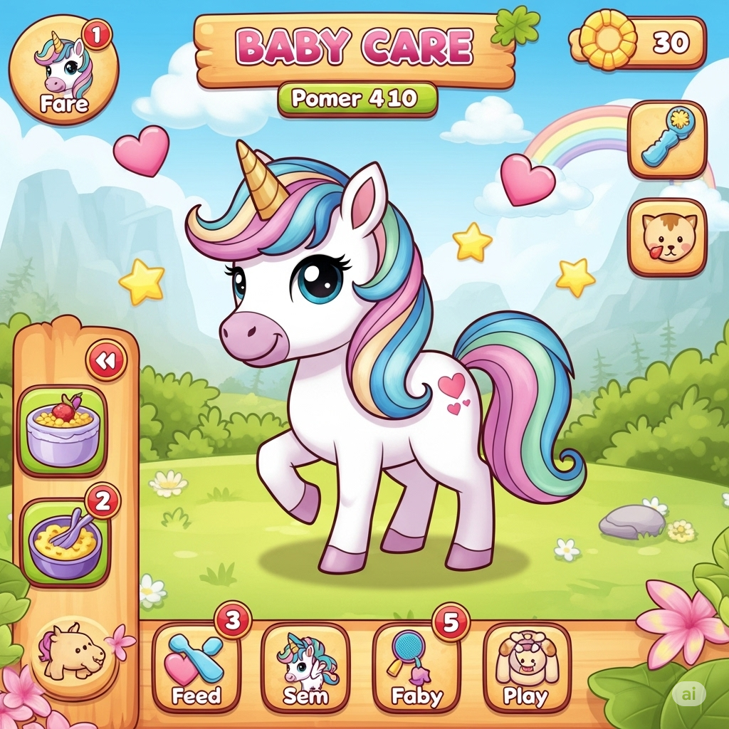 My Baby Unicorn Pony Care Game Review