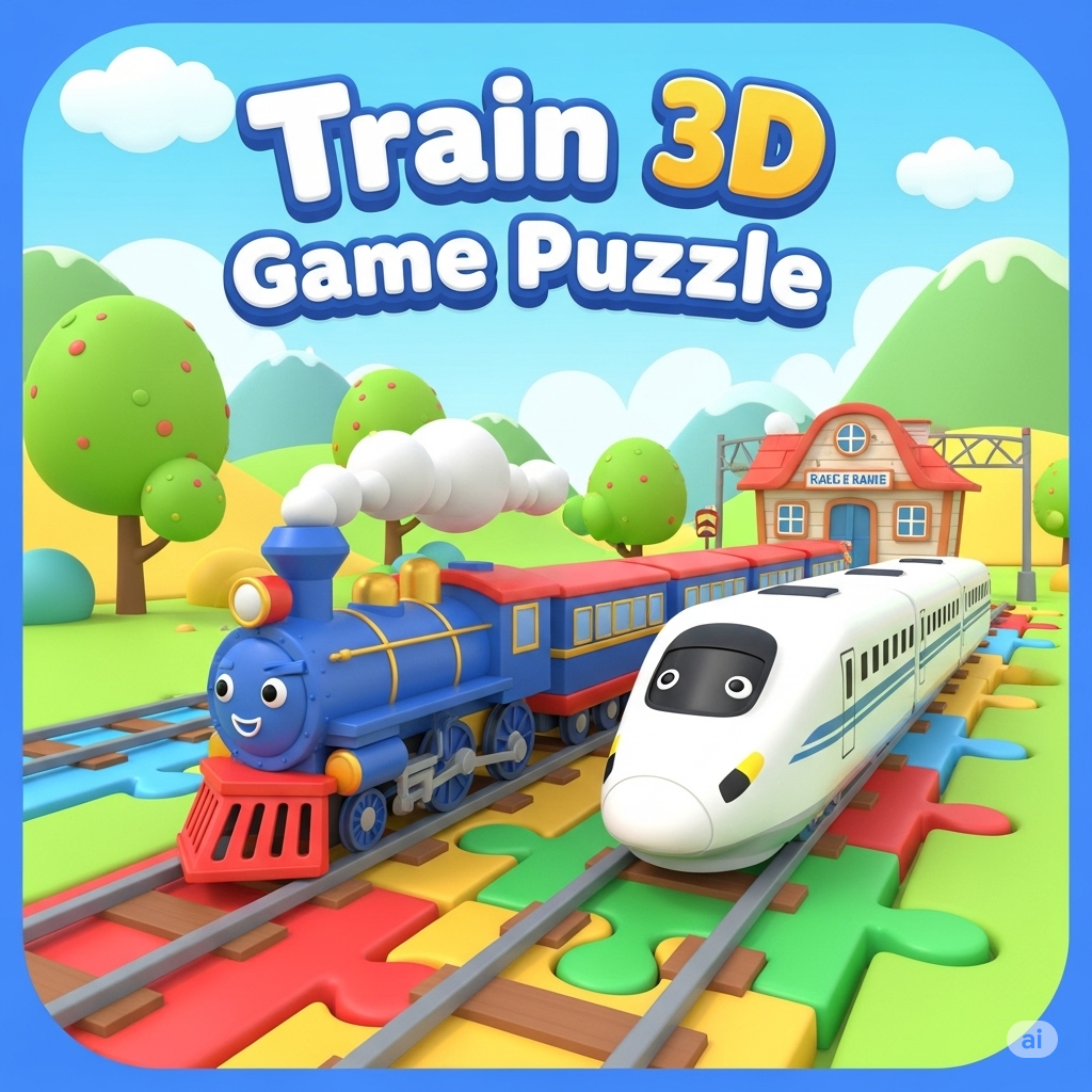 Train 3D game puzzle